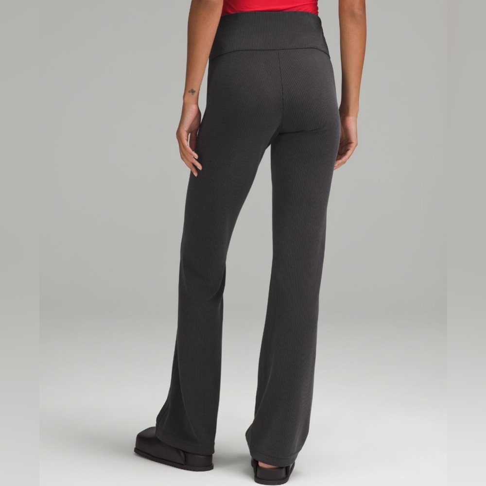 Black/Charcoal Ribbed Pants - Picture 2 of 10